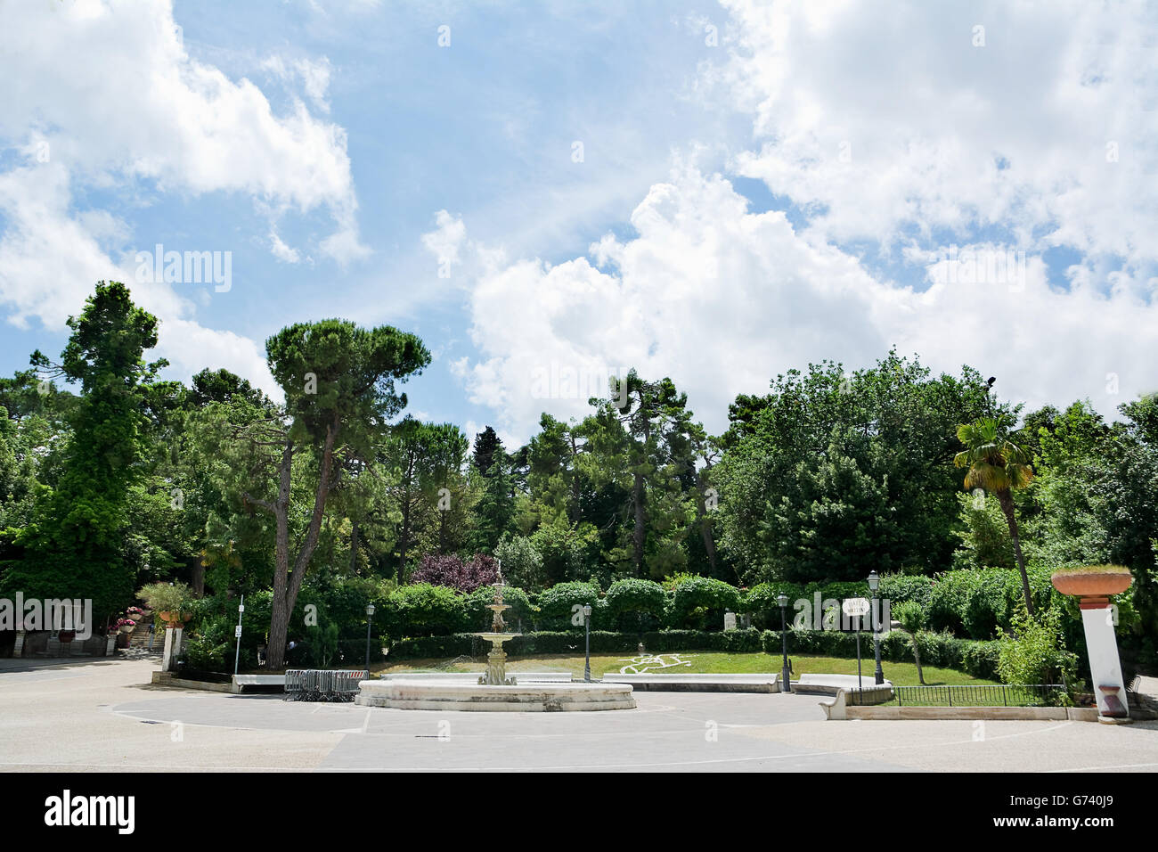 Jardin Public dans le centre de Chieti (Italie) Banque D'Images