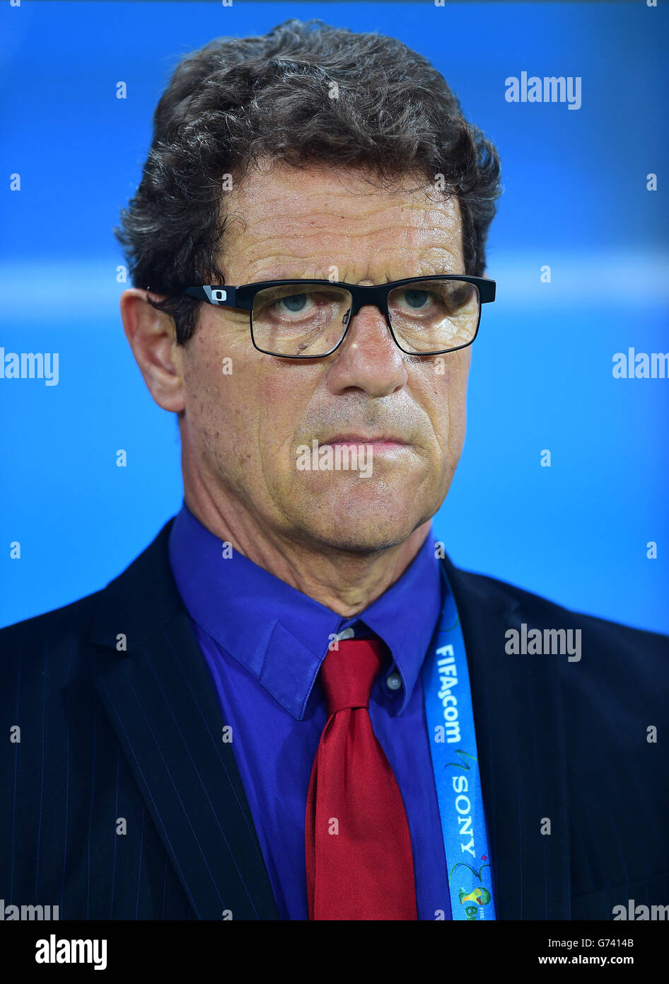 Football - coupe du monde de la FIFA 2014 - Groupe H - Russie / Corée du Sud - Arena Pantanal.Responsable Russie Fabio Capello Banque D'Images