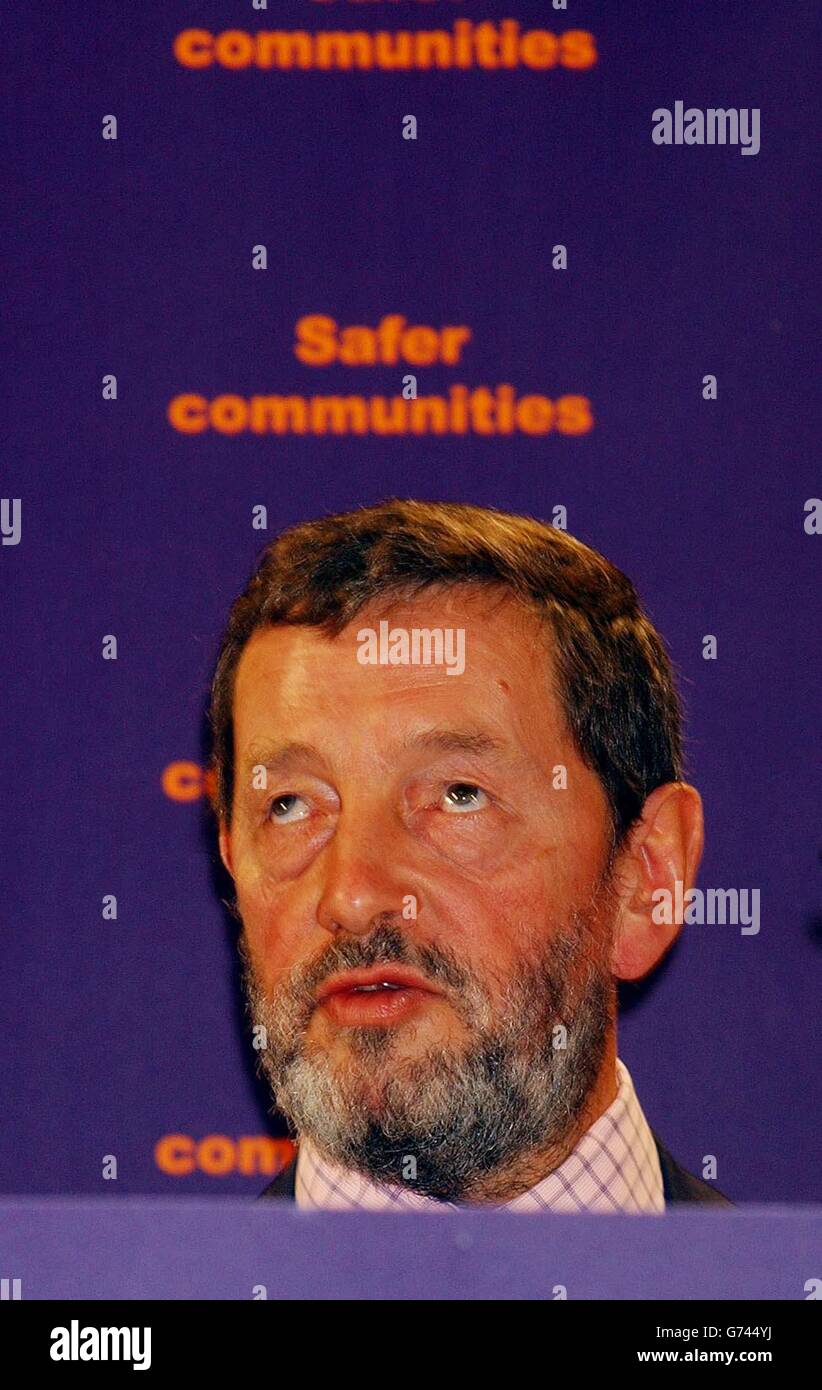 David Blunkett plan de lutte contre la criminalité Banque D'Images