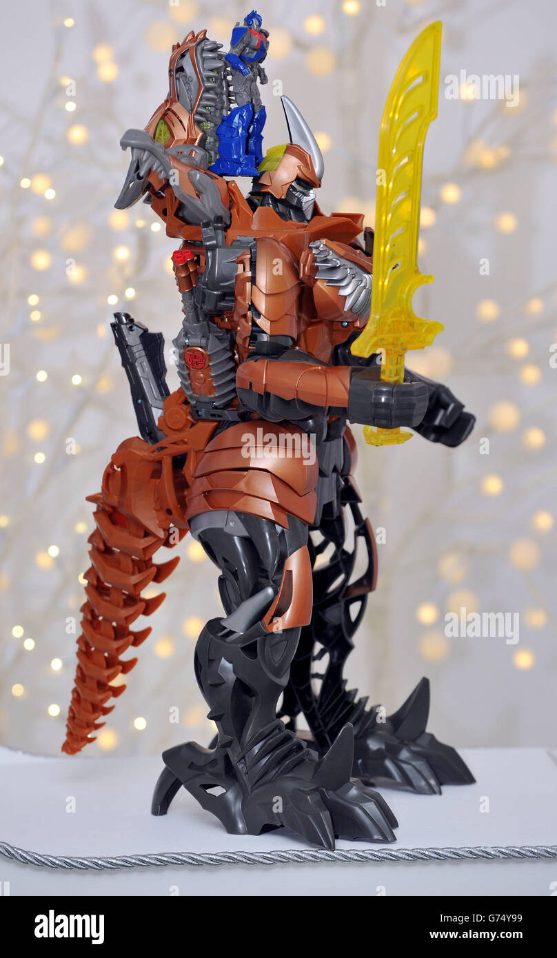 Transformers Chomp et Stomp Grimlock, l'un des jouets qui figurent sur la  liste des dix meilleurs jouets de Noël 2014 de Hamleys annoncée à Hamleys  dans le centre de Londres Photo Stock -
