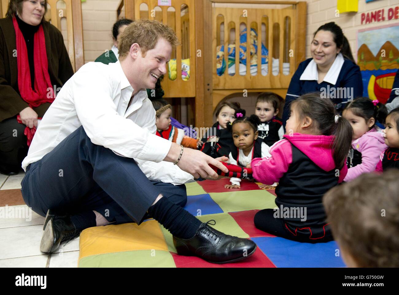 Le prince Harry visite au Chili - Jour 1 Banque D'Images