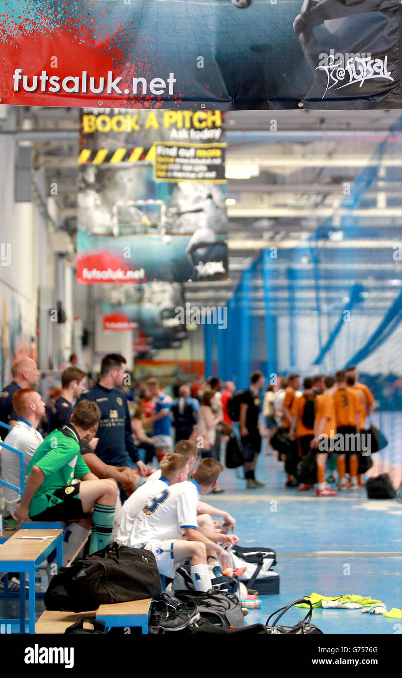 Une vue générale des gens et de l'atmosphère à la finale du football League Trust Futsal Banque D'Images