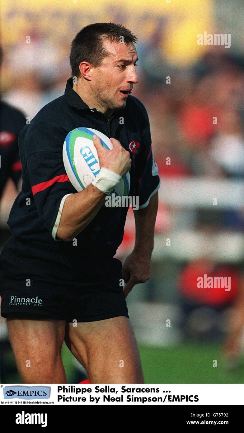 Philippe Sella, Saracens ... Photo par Neal Simpson/EMPICS Banque D'Images
