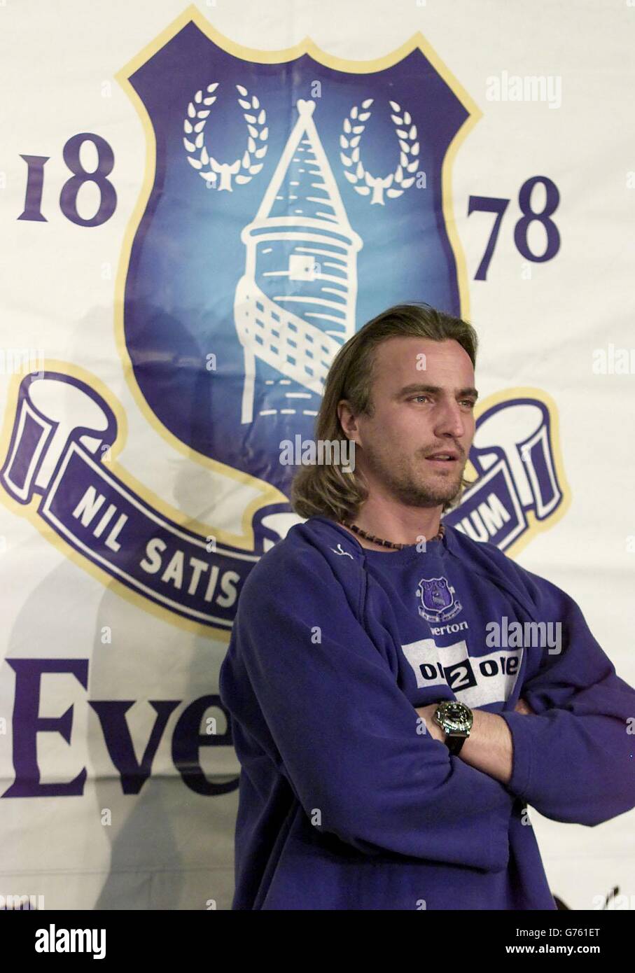 Le club de football d'Everton dévoile sa dernière signature, le ...