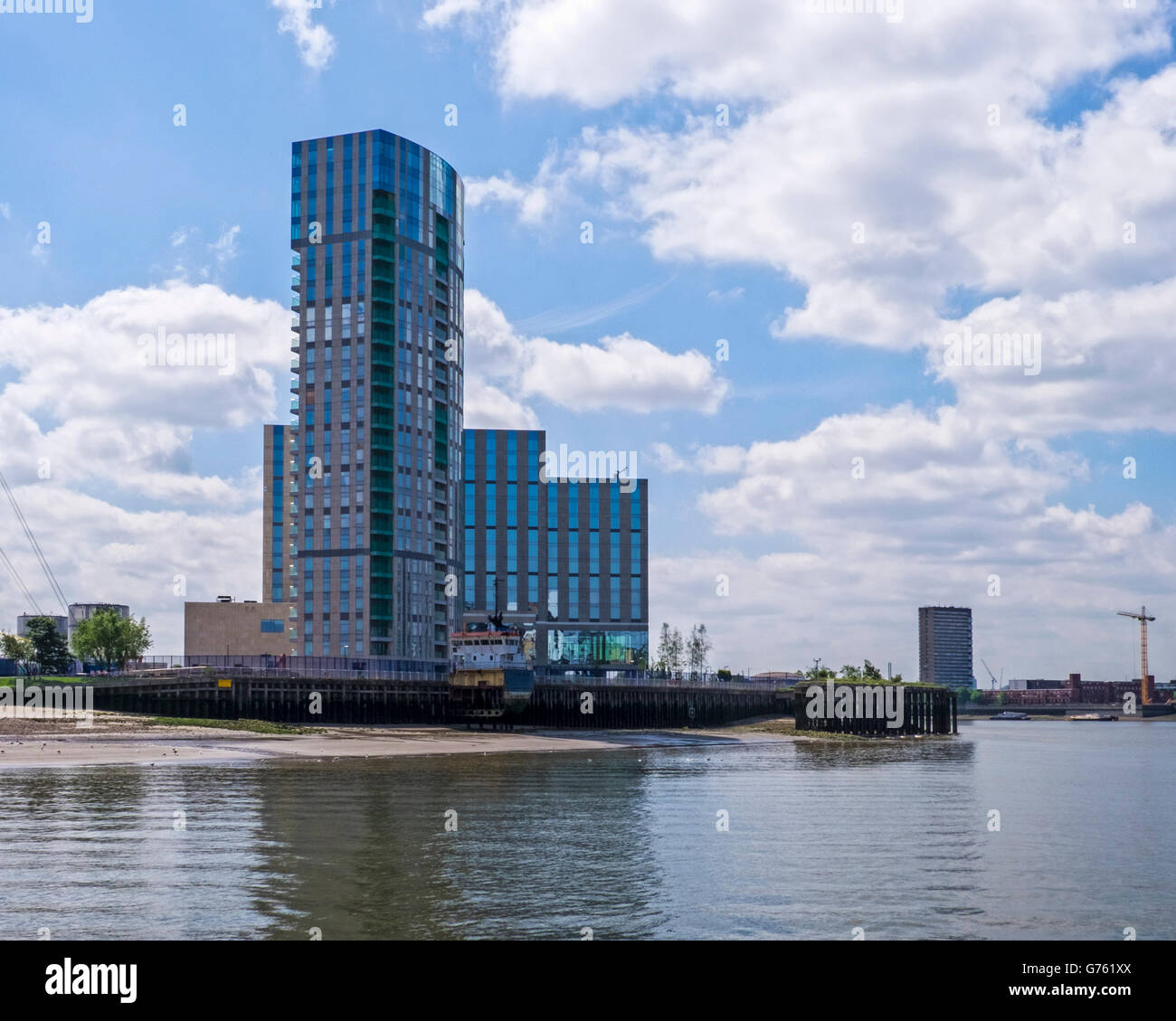 Hôtel Intercontinental, Le Dôme, Greenwich, Londres - New hébergement de luxe 5 étoiles à côté de O2 Arena et la rivière Banque D'Images