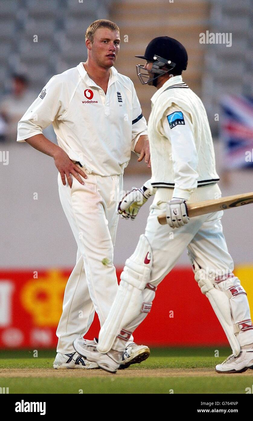 Andrew Flintoff l'Angleterre (L) Banque D'Images