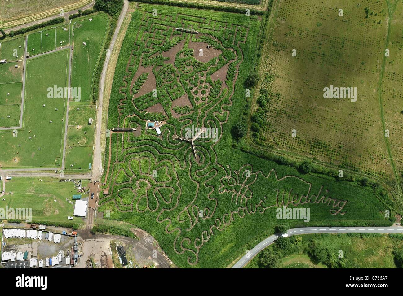 Le mariage de l'Épouvantail maze Banque D'Images