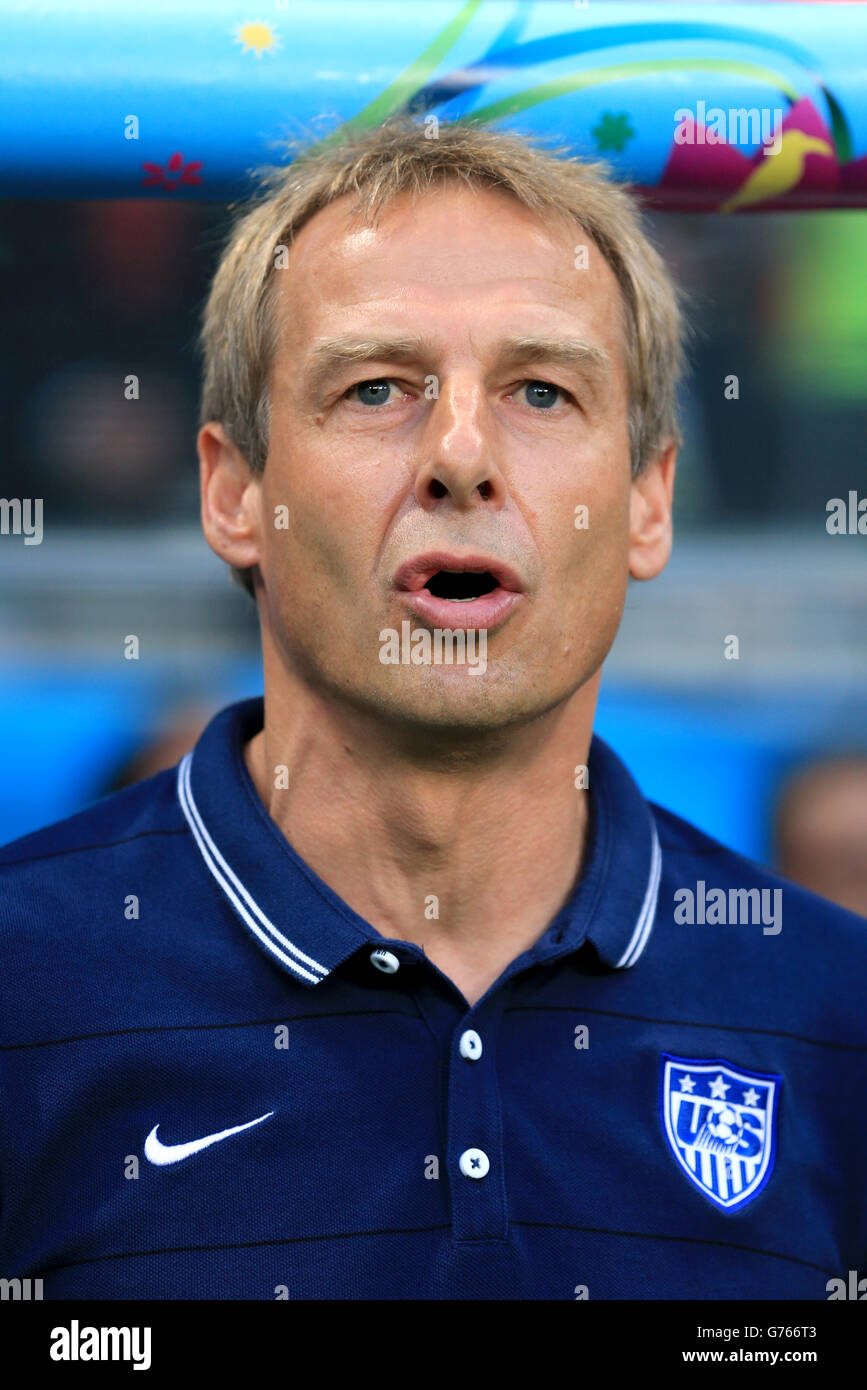 Football - coupe du monde de la FIFA 2014 - Round de 16 - Belgique / Etats-Unis - Arena fonte Nova. Jurgen Klinsmann, responsable USA Banque D'Images