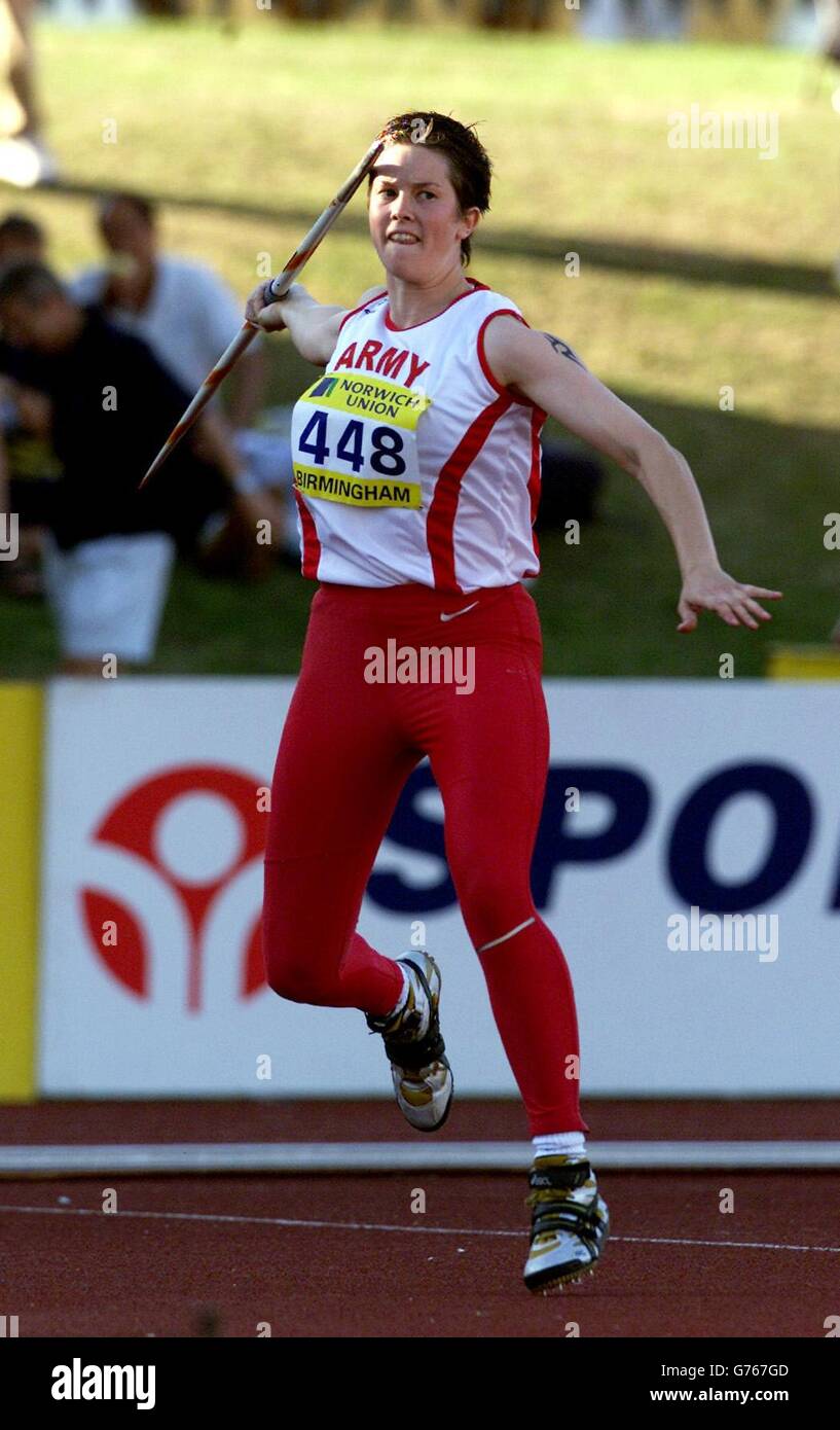 Norwich Union - Essais européenne Kelly Morgan Banque D'Images