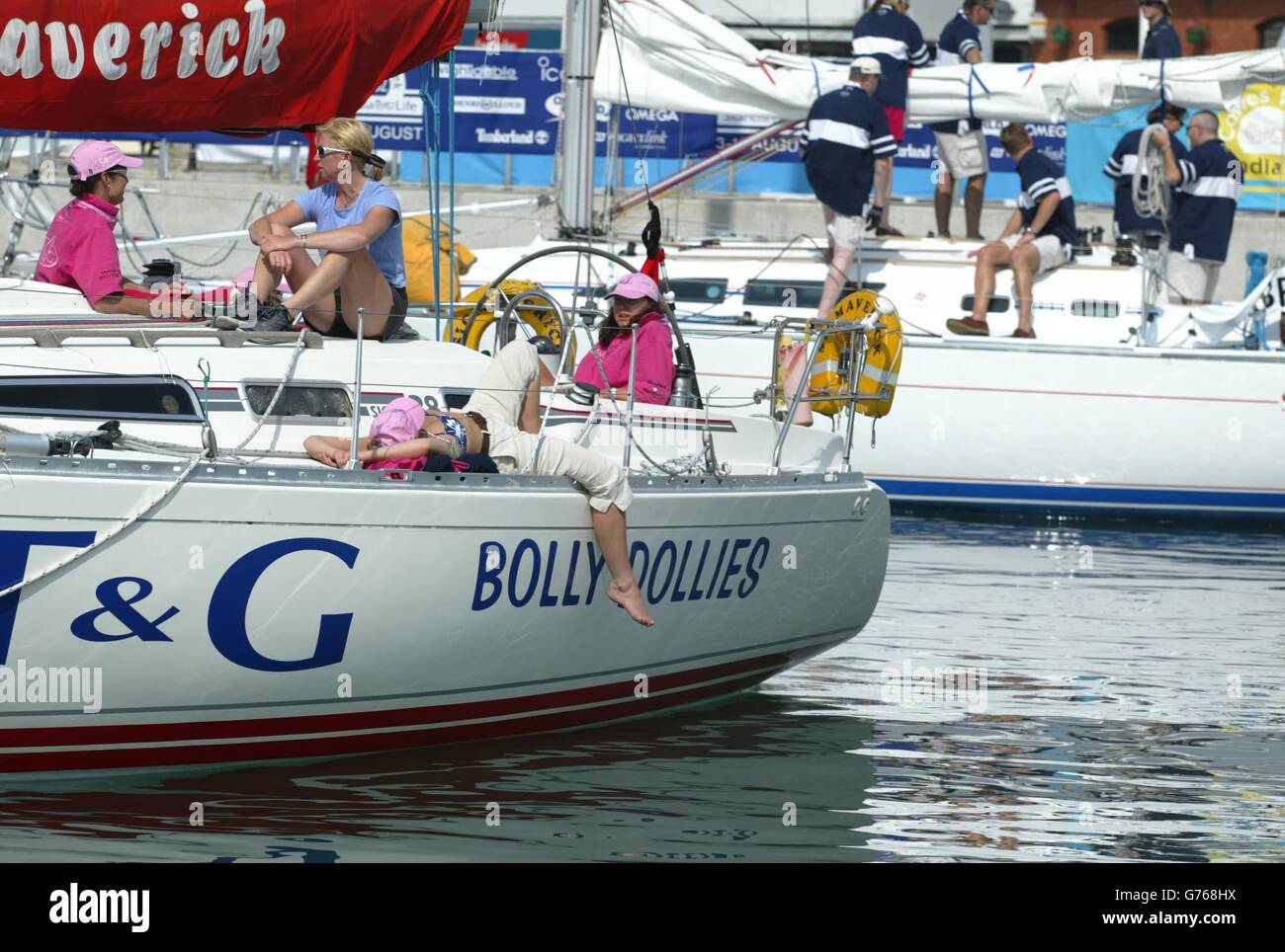 Bolly Dollies Cowes Week Banque D'Images