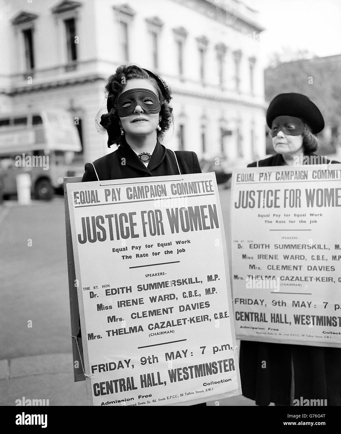 Les défenseurs de l'emploi - l'égalité de rémunération - Le Strand, London Banque D'Images