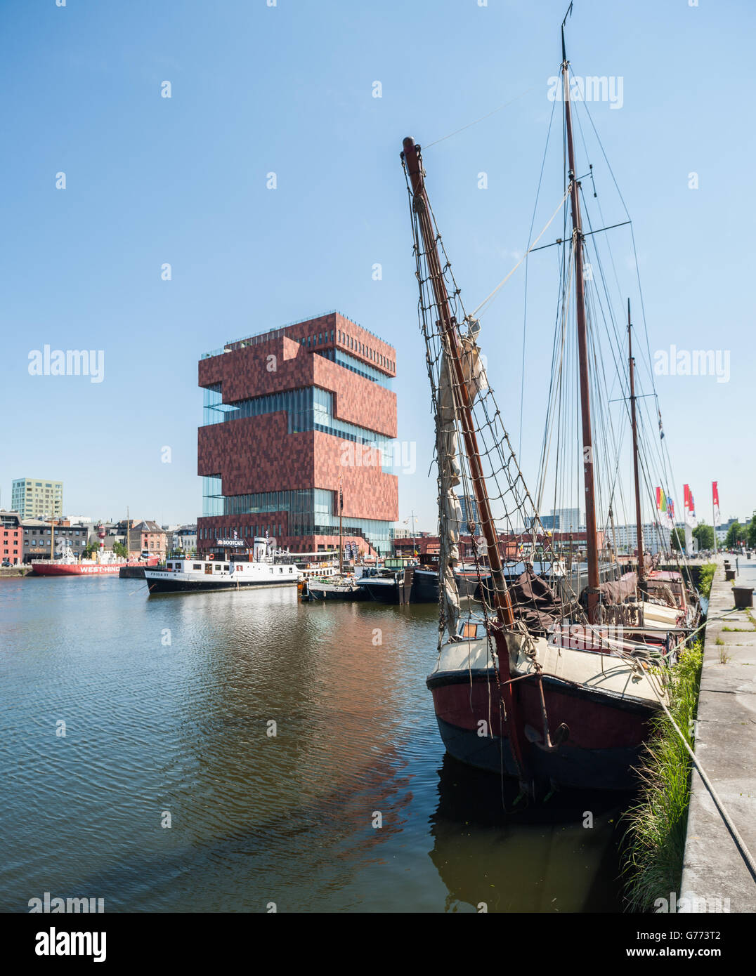 Belgique, Anvers, Museum aan de Stroom - MAS Banque D'Images