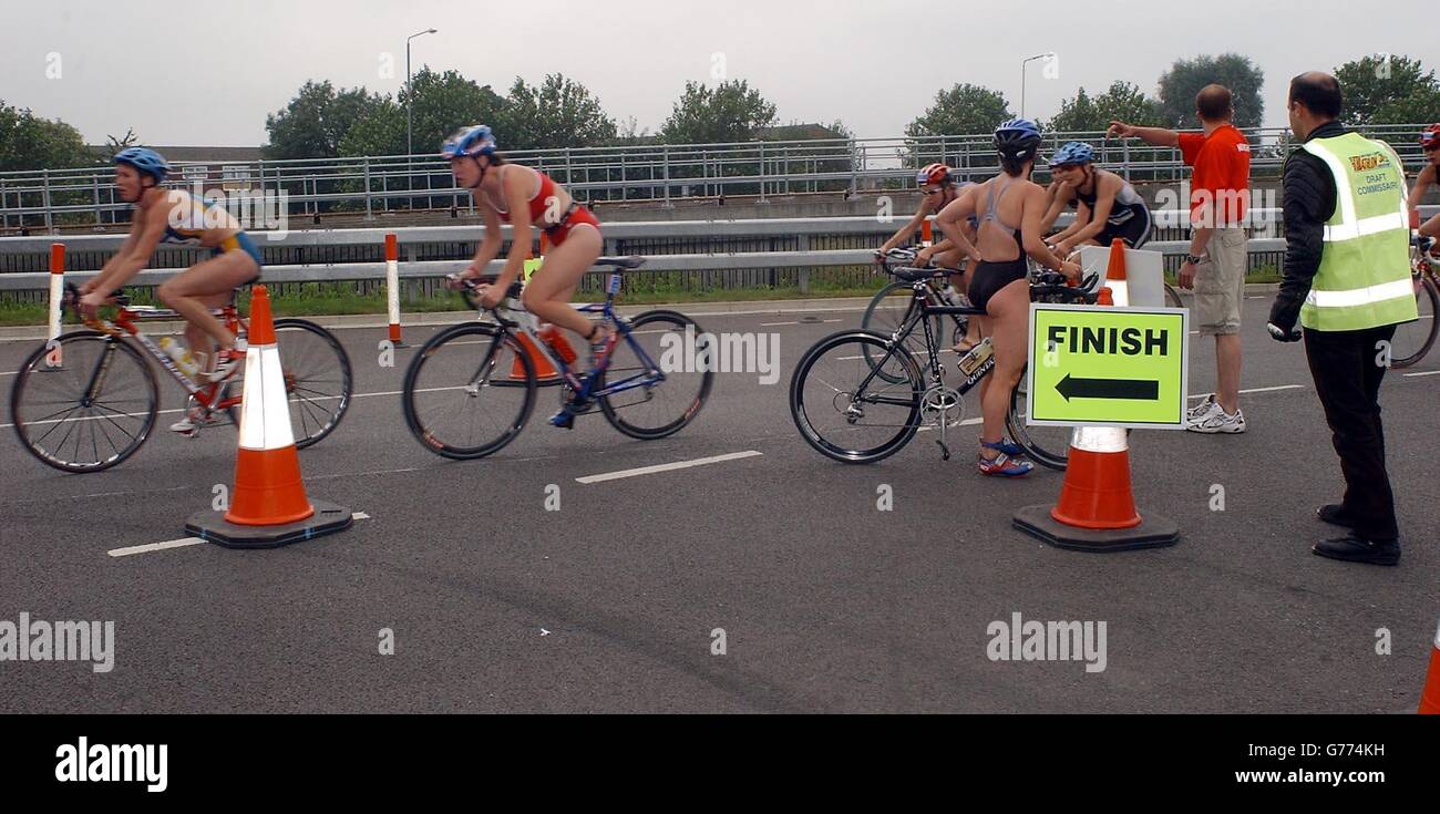 Triathlon de Londres Banque D'Images Triathlon de Londres Banque D'Images