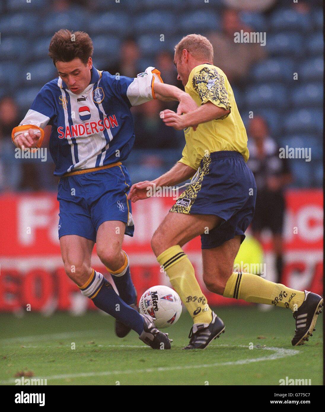 Football - Carling Premier League - Sheffield mercredi et Blackburn Rovers. Ian Nolan, Sheffield, mercredi Banque D'Images