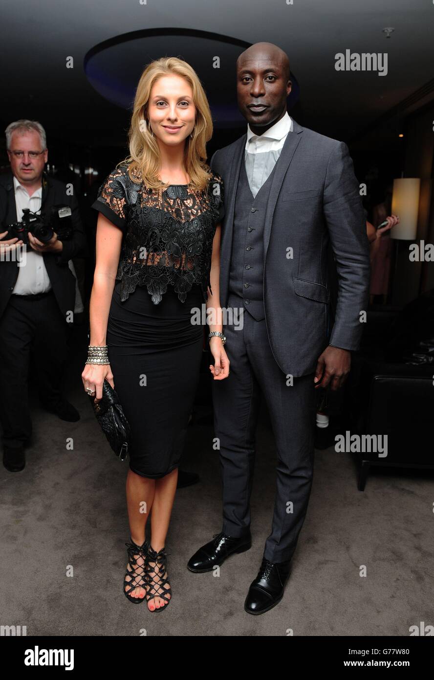 Josephine Kime et Ozwald Boateng assistent à une projection de la projection du court-métrage Gentleman's Wager de Johnnie Walker Blue Label, mettant en vedette Jude Law et Giancarlo Giannini, à l'hôtel Bulgari de Londres. Banque D'Images