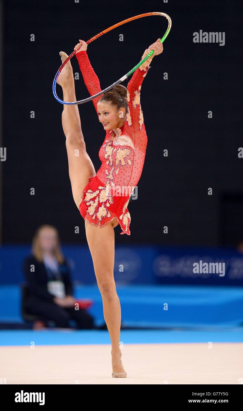 Maria Kitkarska du Canada participe à la finale de la gymnastique rythmique individuelle à l'Hydro SSE lors des Jeux du Commonwealth de 2014 à Glasgow. Banque D'Images