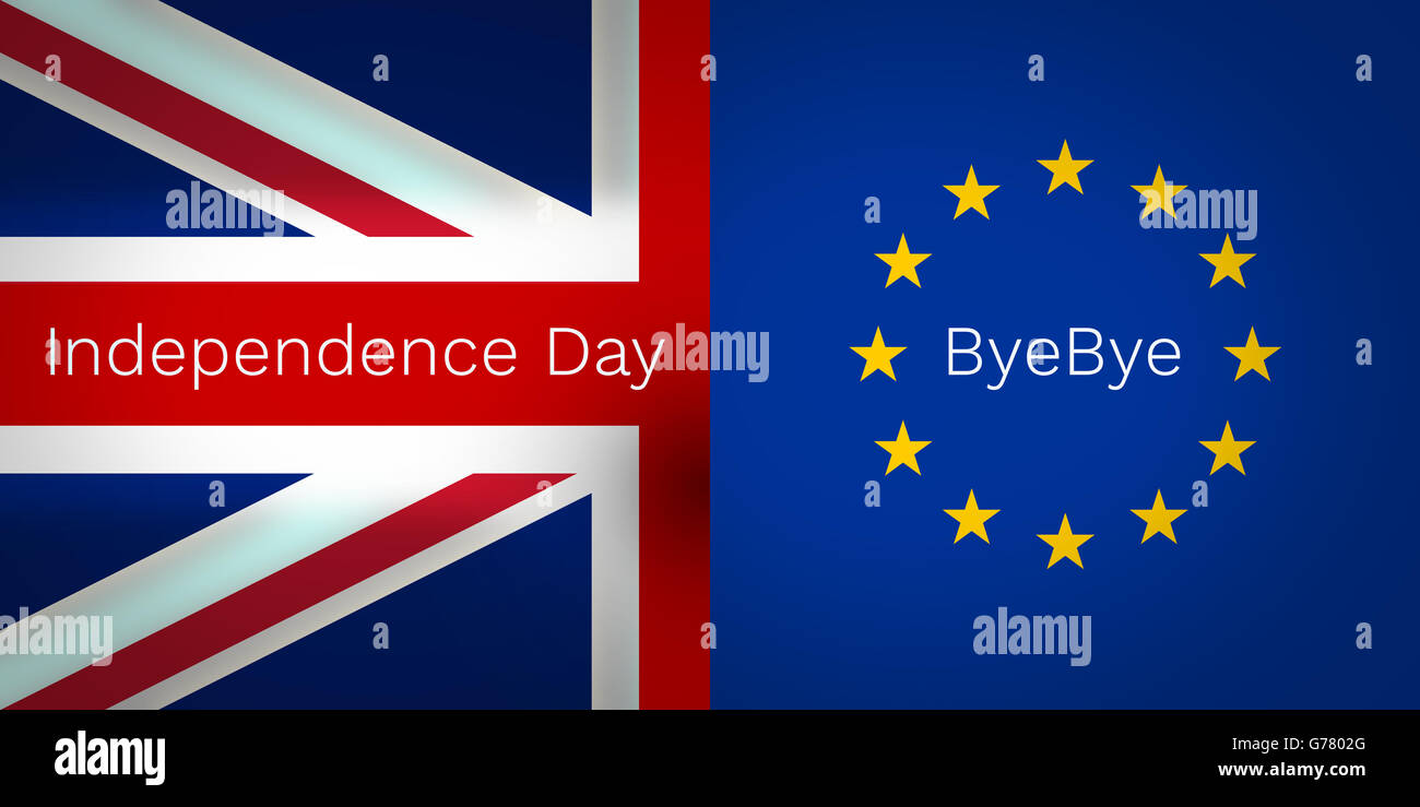 Brexit independence day bye bye Royaume-Uni europe Banque D'Images