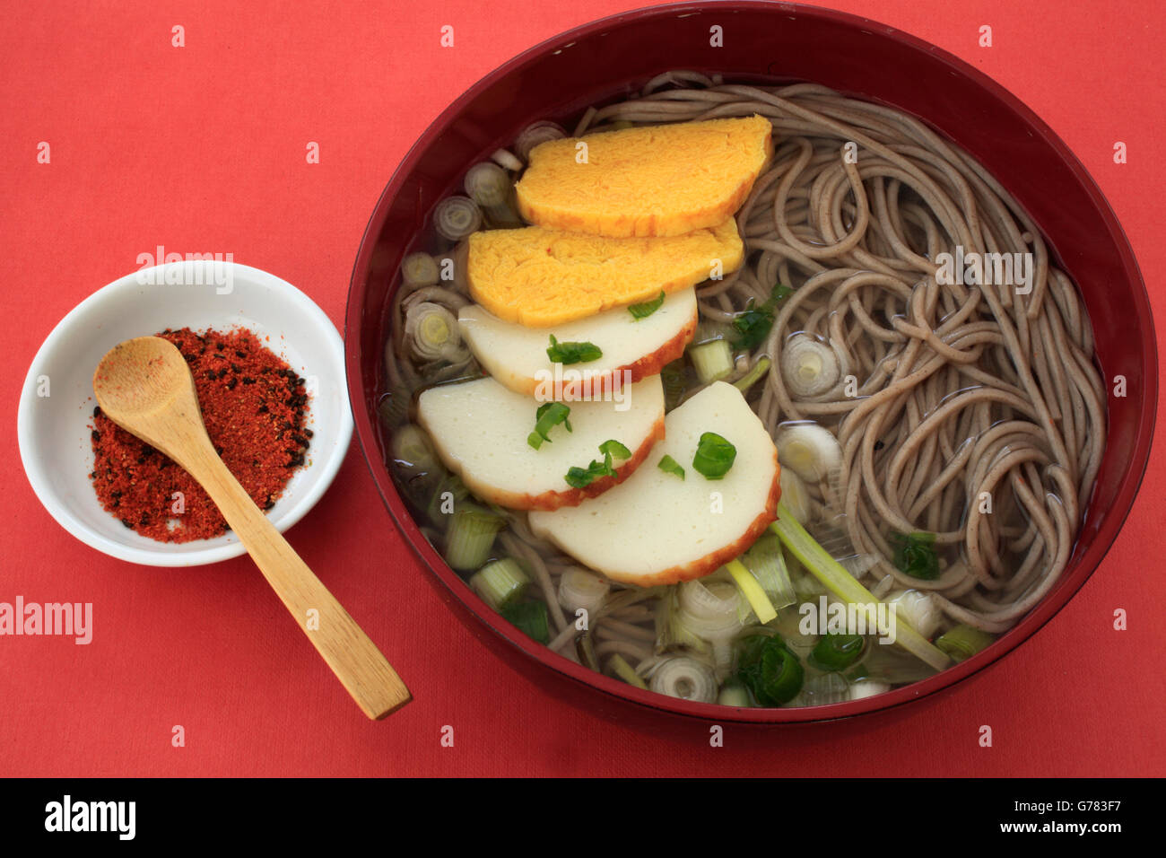 Plat japonais, la fin de l'année, toshikoshi soba soba, Banque D'Images