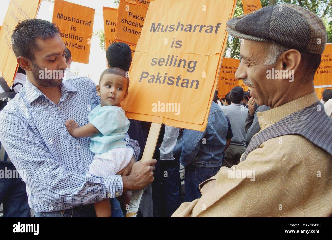 Protestation politiques au Pakistan Banque D'Images
