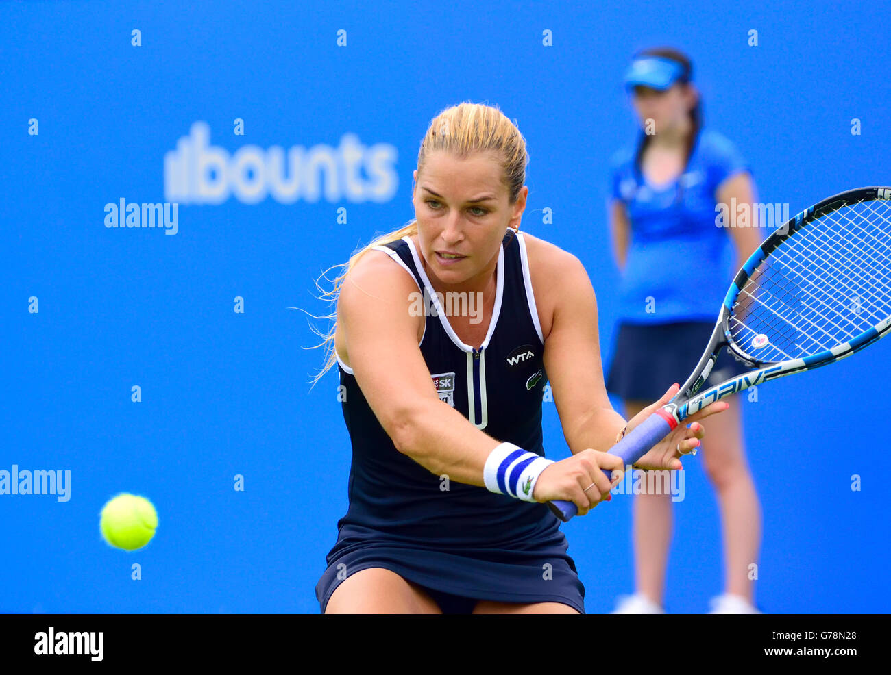 Dominika Cibulkova (SVK) jouer a sauvé à Eastbourne 2016 Banque D'Images