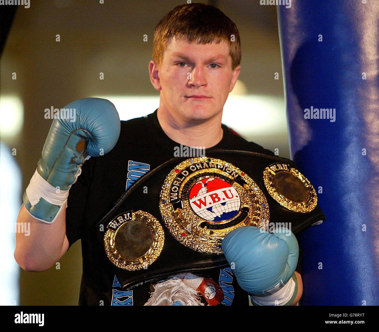 RICKY HATTON DANS LA FORMATION Banque D'Images