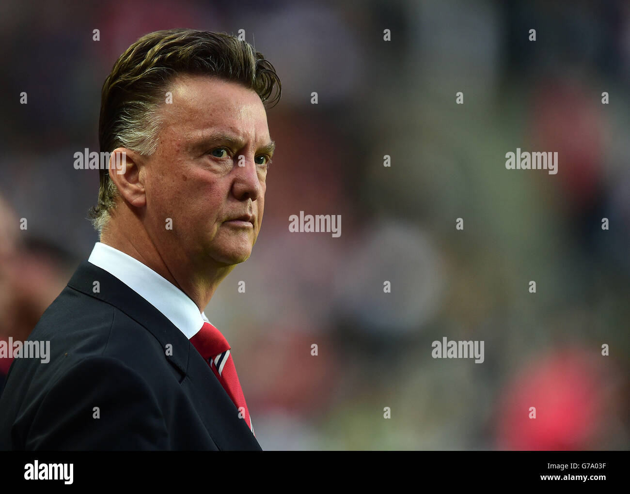 Football - Capital One Cup - second tour - Milton Keynes dons / Manchester United - Stadium:mk. Louis van Gaal, directeur de Manchester United Banque D'Images