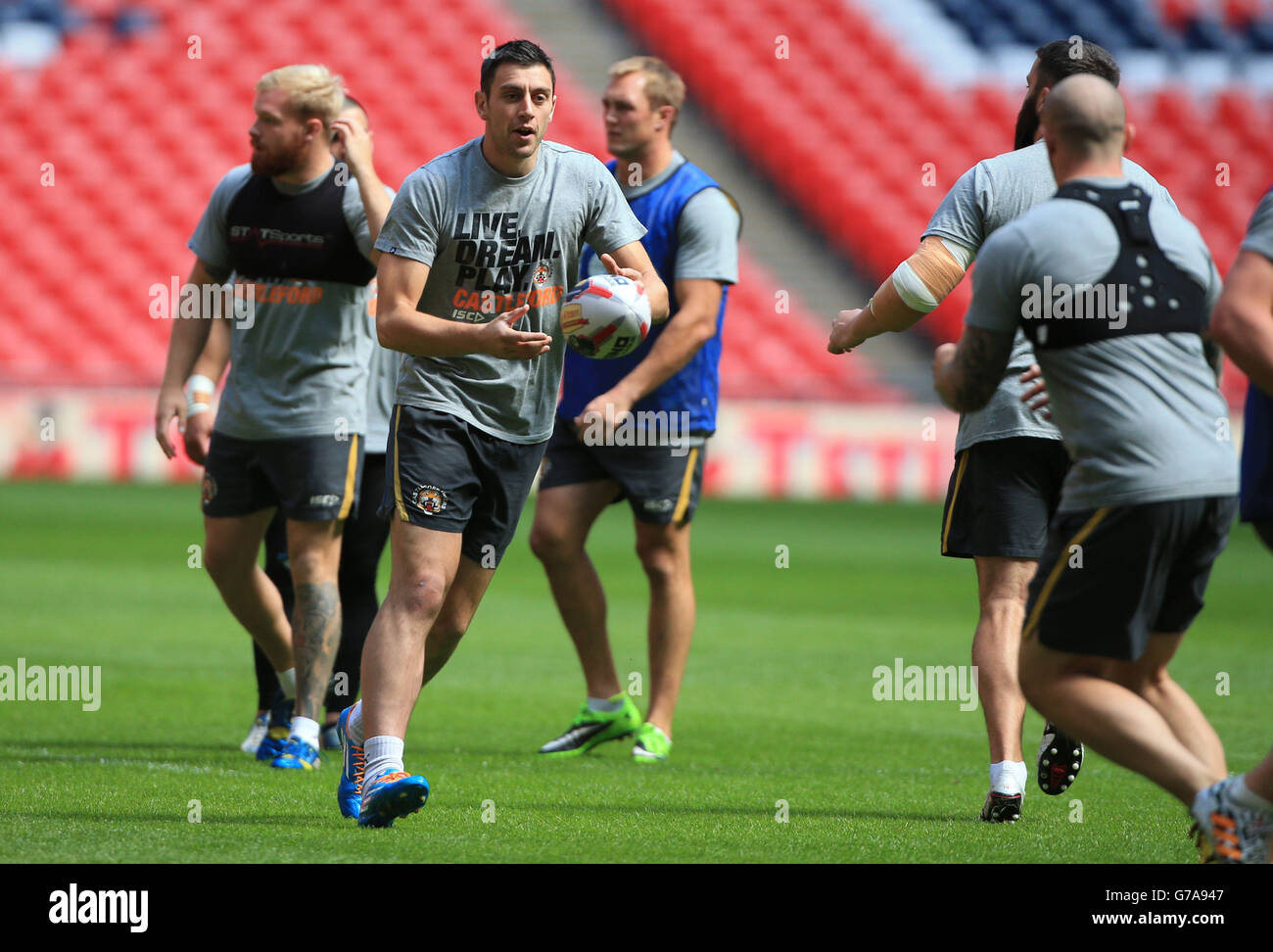 Kirk Dixon de Castleford Tigers lors du tour de finale de la coupe du défi de Tetley au stade Wembley, Londres. Banque D'Images