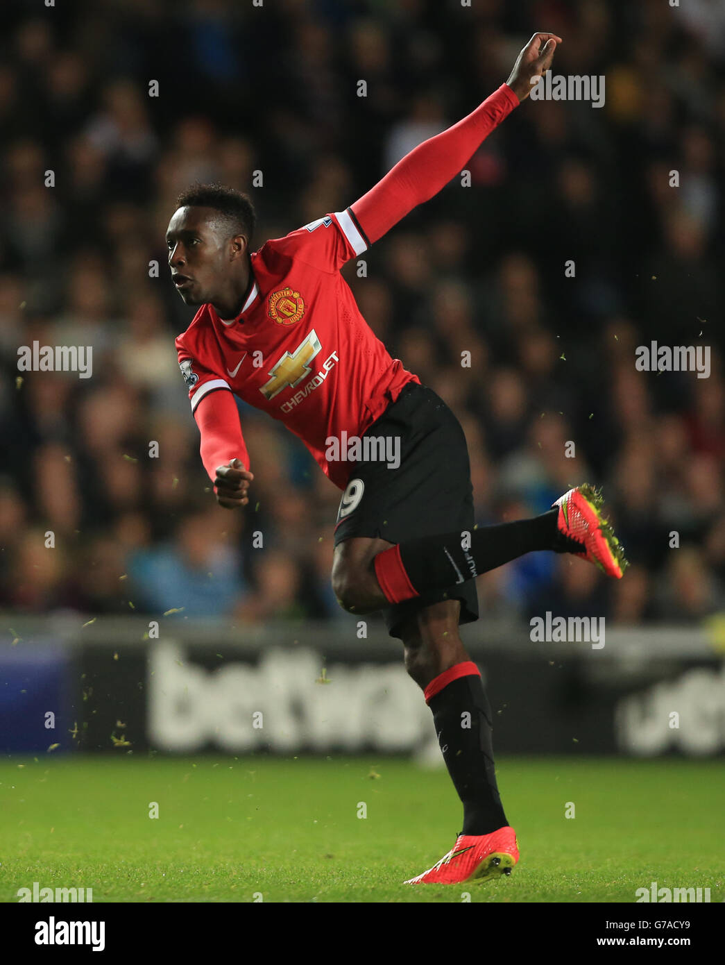 Football - Capital One Cup - second tour - Milton Keynes dons / Manchester United - Stadium:mk.Danny Welbeck de Manchester United, lors du match de deuxième tour de Capital One Cup au Stadium:mk, Milton Keynes. Banque D'Images