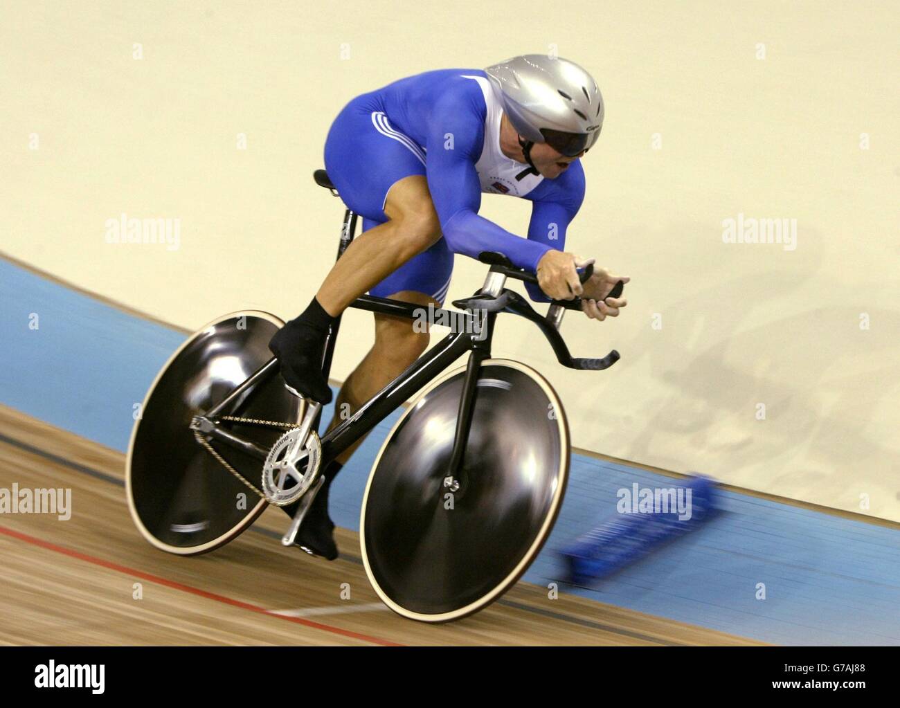 Chris Hoy remporte le 1km Banque D'Images