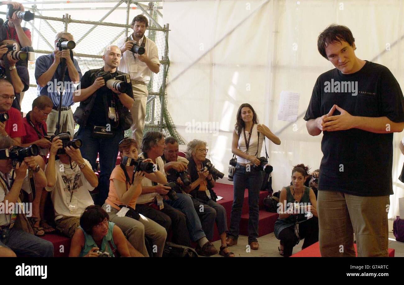 Le réalisateur Quentin Tarantino au cours d'un photocall pour promouvoir l'histoire secrète du cinéma italien - le roi italien des B's. Le projet présentera 20-25 films de genre, sélectionnés sur la base de leur grande importance, grande invisibilité et films qui ont été restaurés et n'ont pas été vus depuis au moins une décennie, pendant le 61e Festival du film de Venise à Venise à Venise. Banque D'Images