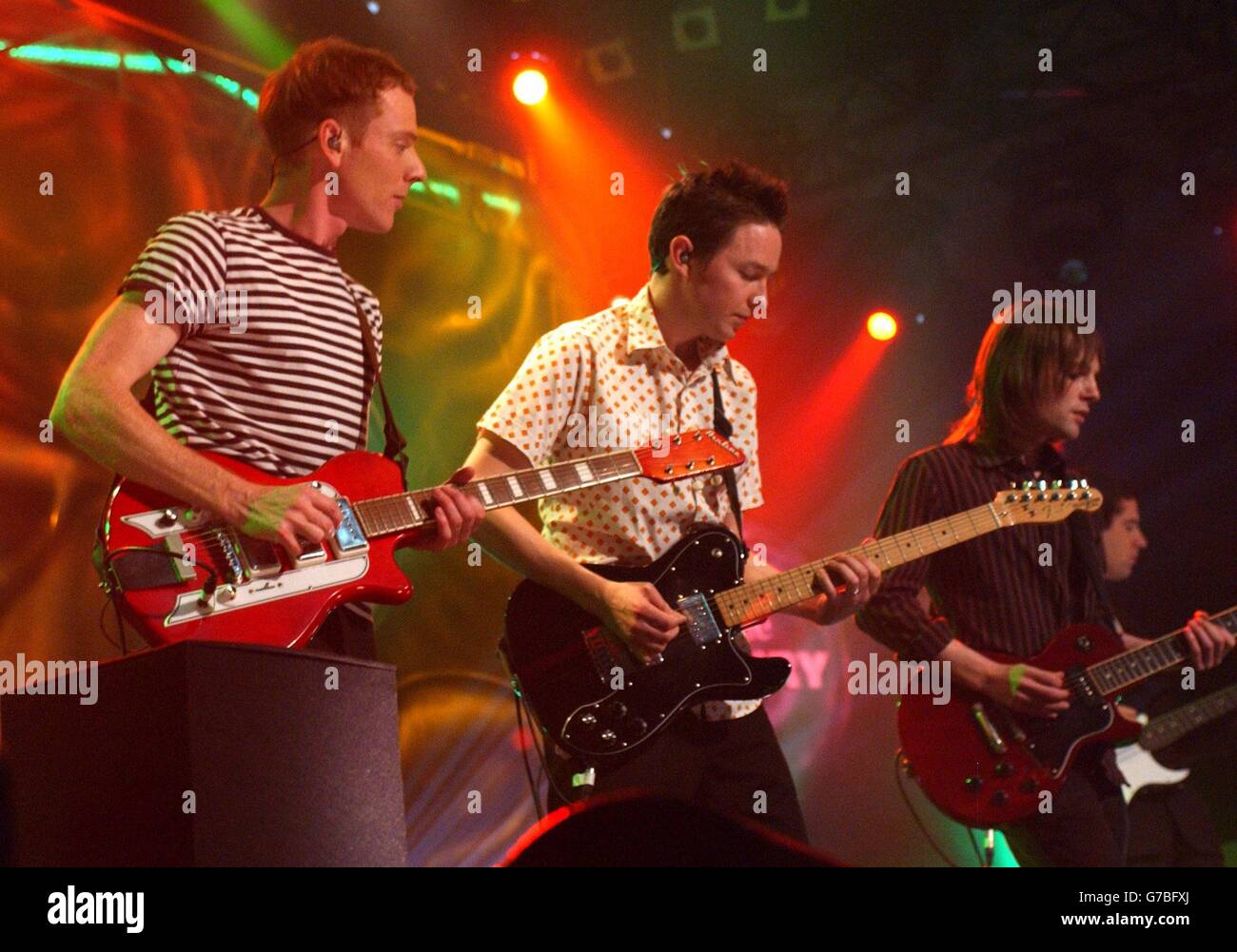 Belle et Sebastian se sont produits lors du Mercury Music Prize à Grosvenor House, dans Park Lane à Londres. Banque D'Images