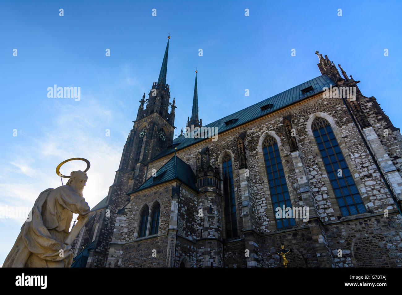 Cathédrale Saint Pierre et Paul, de Brno (Brünn), République tchèque, Jihomoravsky, Mauritius, Moravie du Sud, Banque D'Images