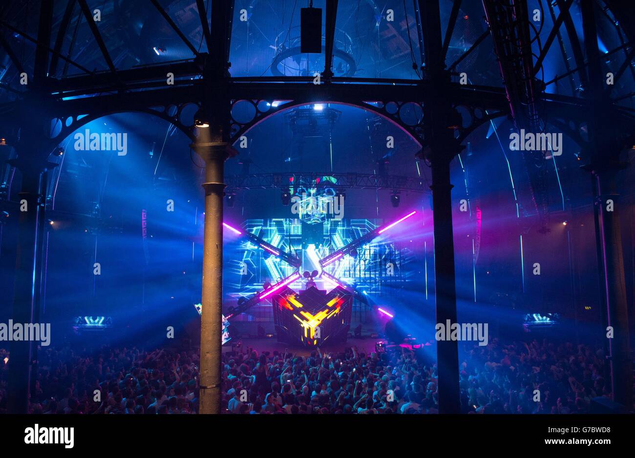 ITunes Festival 2014 - Londres.Deadmau5 se produirait lors du festival iTunes au Roundhouse de Camden, Londres. Banque D'Images