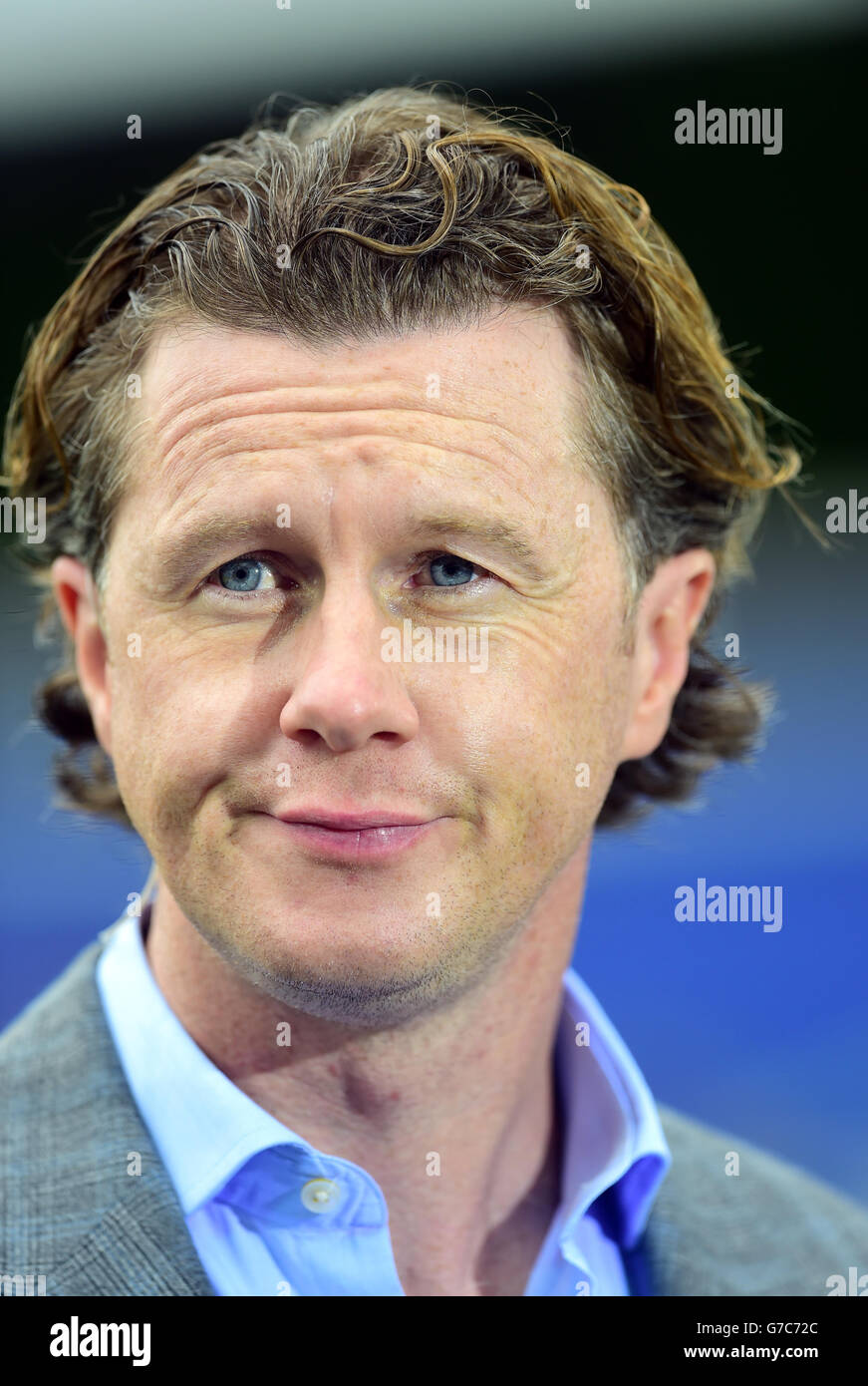 BT Sport performer Steve McManaman lors du match de la Barclays Premier League à Loftus Road, Londres.APPUYEZ SUR ASSOCIATION photo.Date de la photo: Samedi 20 septembre.2014. Voir PA Story SOCCER QPR.Le crédit photo devrait se lire comme suit : Adam Davy/PA Wire. Banque D'Images