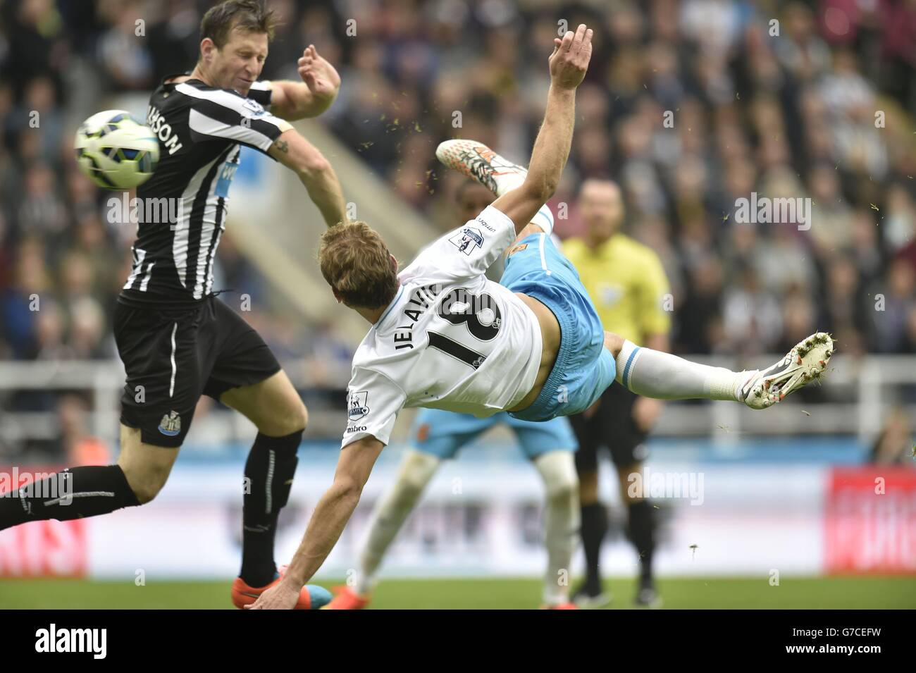 Football - Barclays Premier League - Newcastle United / Hull City - St James' Park.Le Nikica Jelavic de Hull a obtenu des scores lors du match de la Barclays Premier League à St James' Park, Newcastle. Banque D'Images