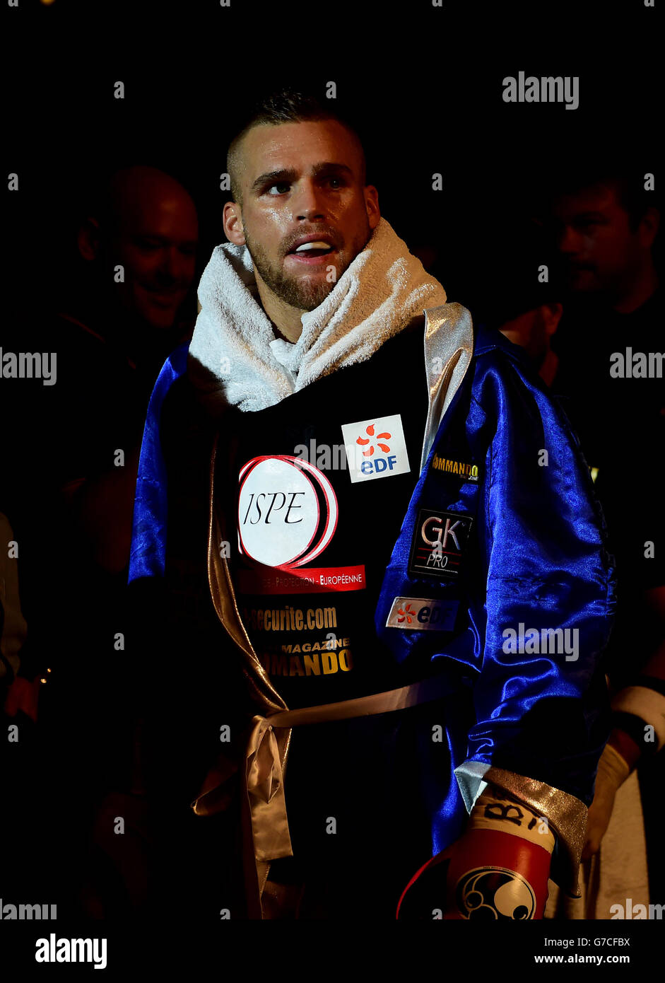 Christopher Rebrasse arrive en France pour combattre George Groves au Royaume-Uni dans leur combat UER et WBC Silver et final Eliminator Super Middlewhuit Title au stade Wembley, Londres.APPUYEZ SUR ASSOCIATION photo.Date de la photo: Samedi 20 septembre 2014.Découvrez les bosquets DE BOXE de PA Story.Le crédit photo devrait se lire comme suit : Adam Davy/PA Wire. Banque D'Images