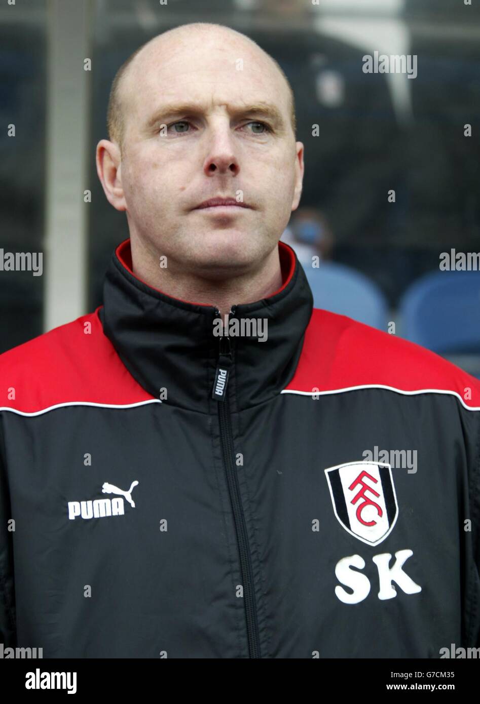 Steve Kean, entraîneur de Fulham. Banque D'Images