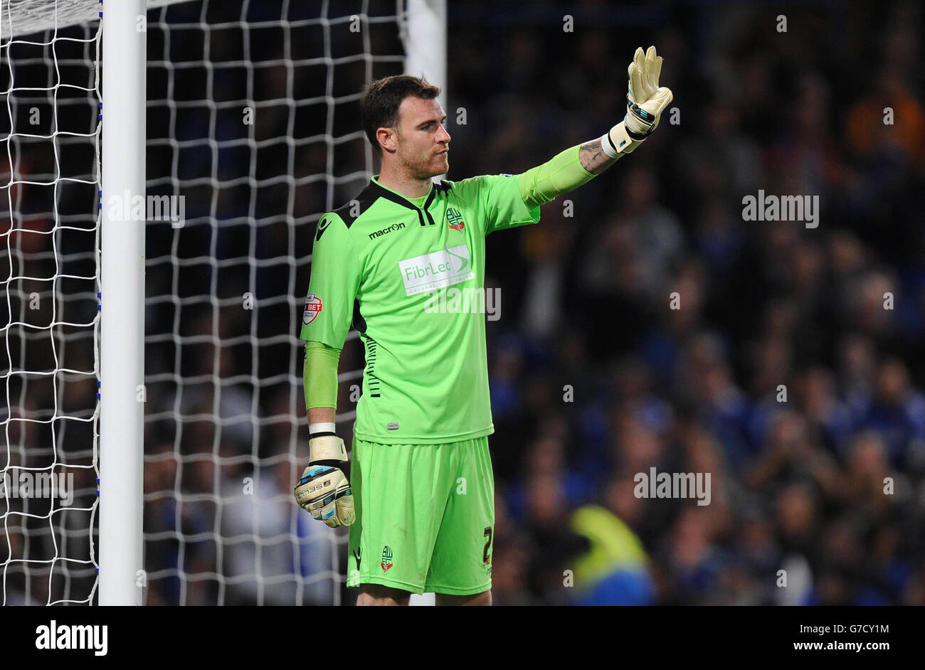 Le gardien de but de Bolton Wanderers Andy Lonergan lors du match de la troisième manche de la coupe Capital One au Stamford Bridge, Londres.APPUYEZ SUR ASSOCIATION photo.Date de la photo: Mercredi 24 septembre 2014.Voir PA Story FOOTBALL Chelsea.Le crédit photo devrait se lire comme suit : Andrew Matthews/PA Wire. Banque D'Images