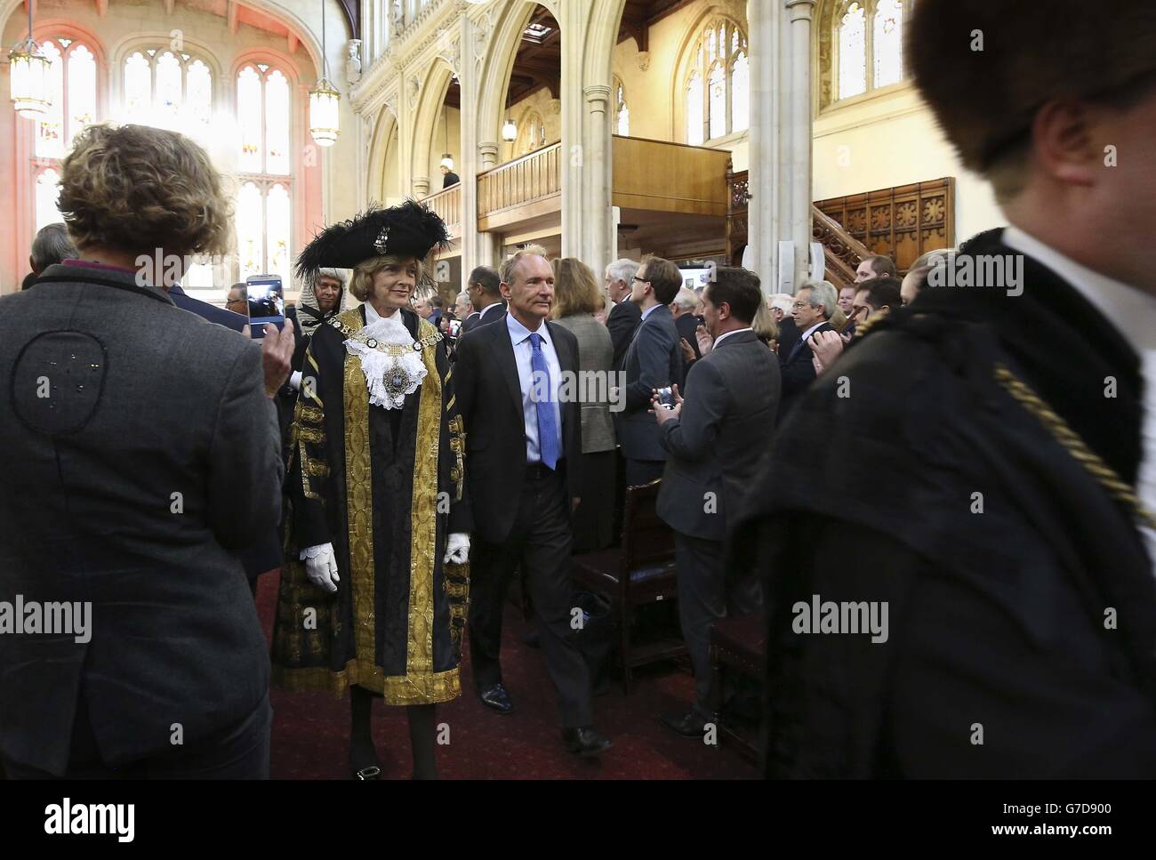 Berners-Lee a décerné le titre de membre honoraire à la liberté de la ville de Londres Banque D'Images