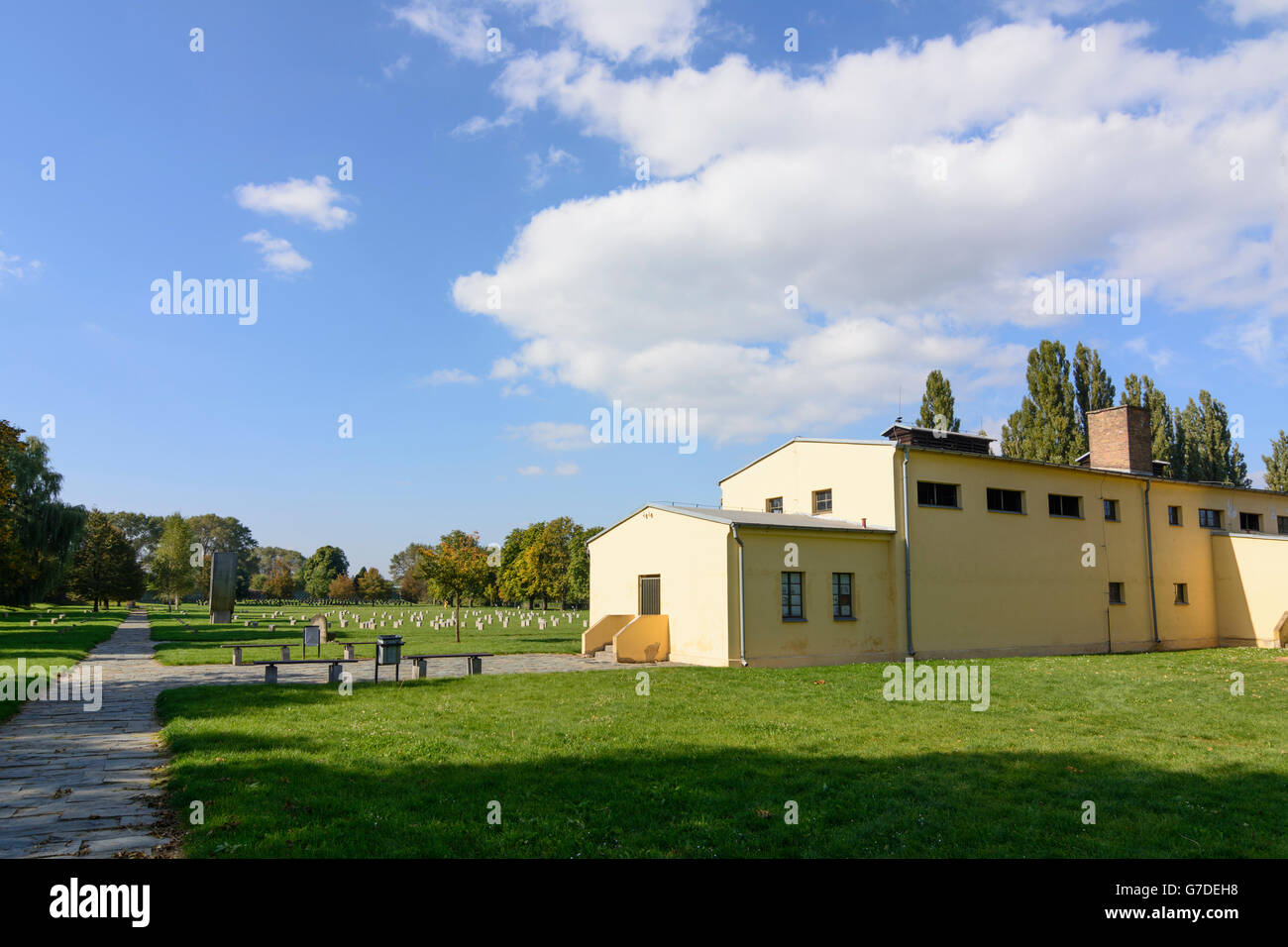 Cimetière juif et d'un crématorium, Terezín (Theresienstadt), République tchèque, Ustecky, Aussiger Région, Usti nad Labem Région, Banque D'Images