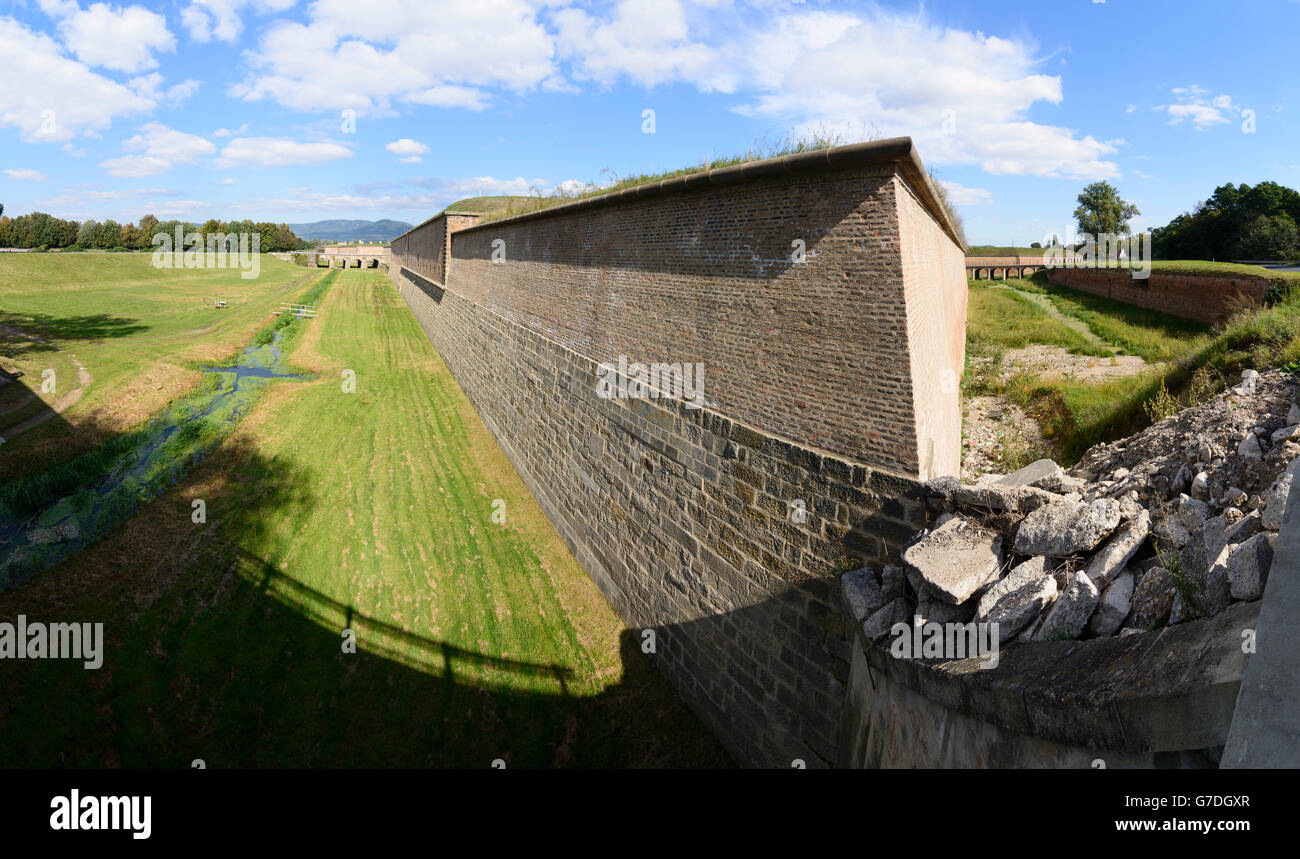 Fortification de la petite forteresse de Terezín, (Theresienstadt), République tchèque, Ustecky, Aussiger Région, Usti nad Labem Région, Banque D'Images