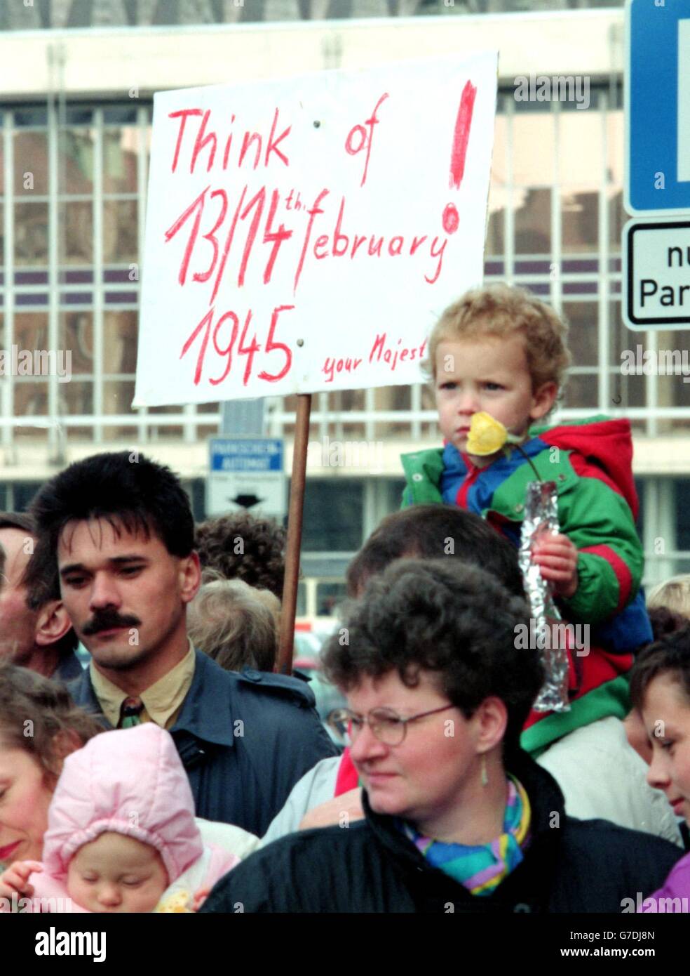 Image - La reine Elizabeth II visite d'État en Allemagne - Dresde Banque D'Images