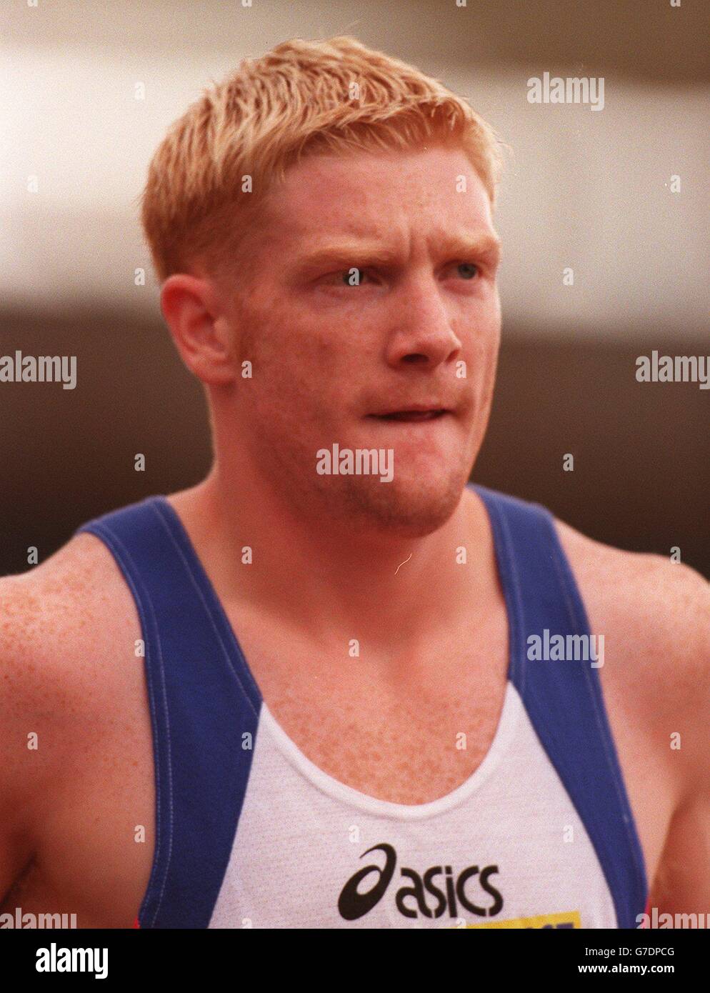 Sheffield Athletics.Iwan Thomas, pays de Galles Banque D'Images