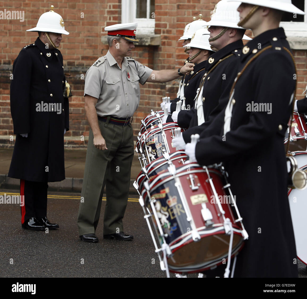 Royal Marines Band nouvel uniforme de service Banque D'Images