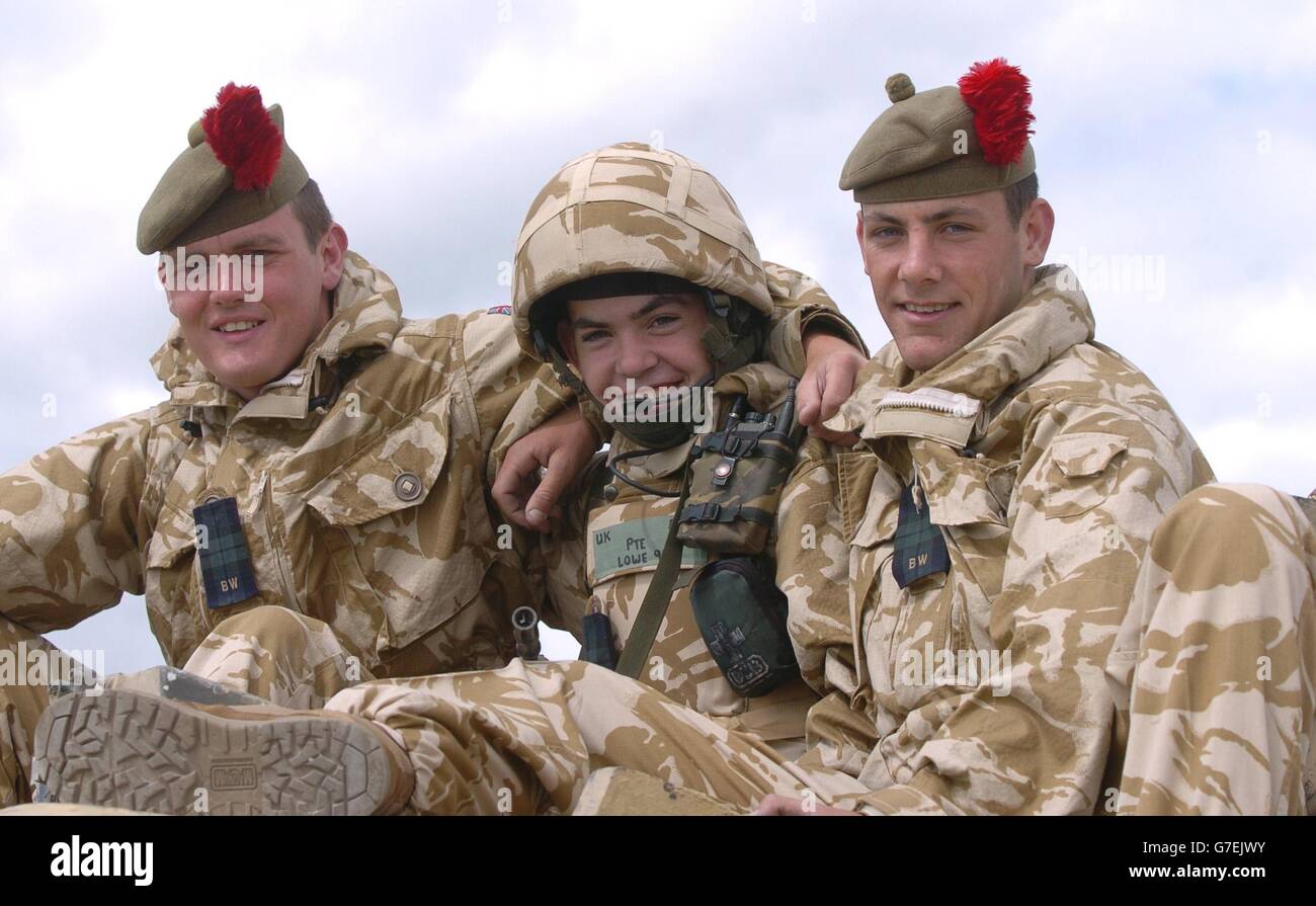 Exercice de formation Black Watch Banque D'Images