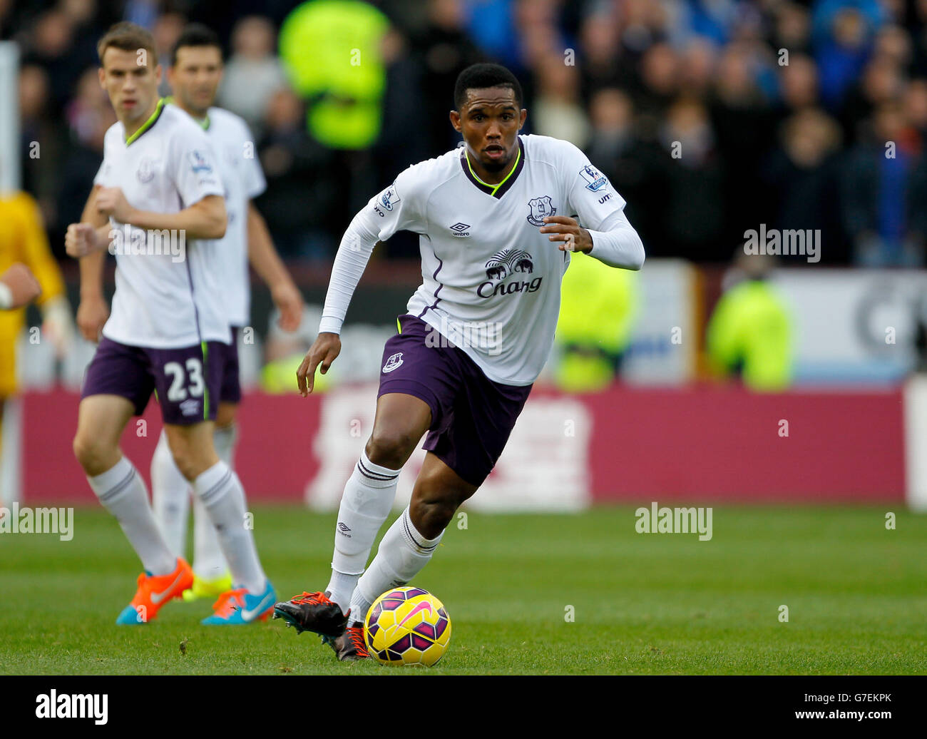 Football - Barclays Premier League - Burnley / Everton - Turf Moor.Samuel ETO'o d'Everton Banque D'Images