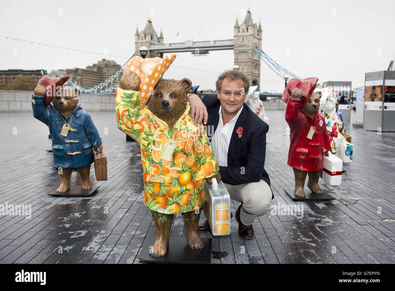 Paddington Trail.USAGE ÉDITORIAL SEUL l'acteur Hugh Bonneville assiste au lancement du Paddington Trail, à Londres. Banque D'Images