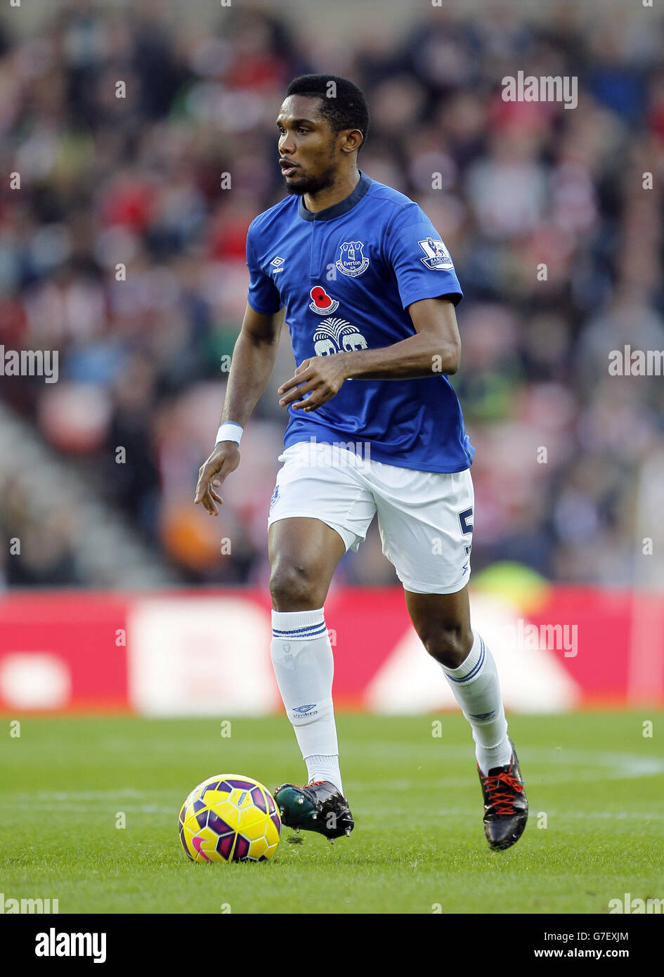 Football - Barclays Premier League - Sunderland / Everton - Stade de lumière. Samuel ETO'o d'Everton Banque D'Images