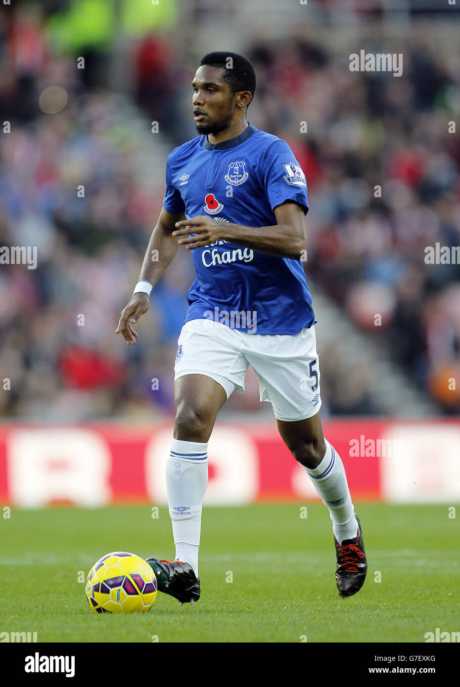 Football - Barclays Premier League - Sunderland / Everton - Stade de lumière. Samuel ETO'o d'Everton Banque D'Images