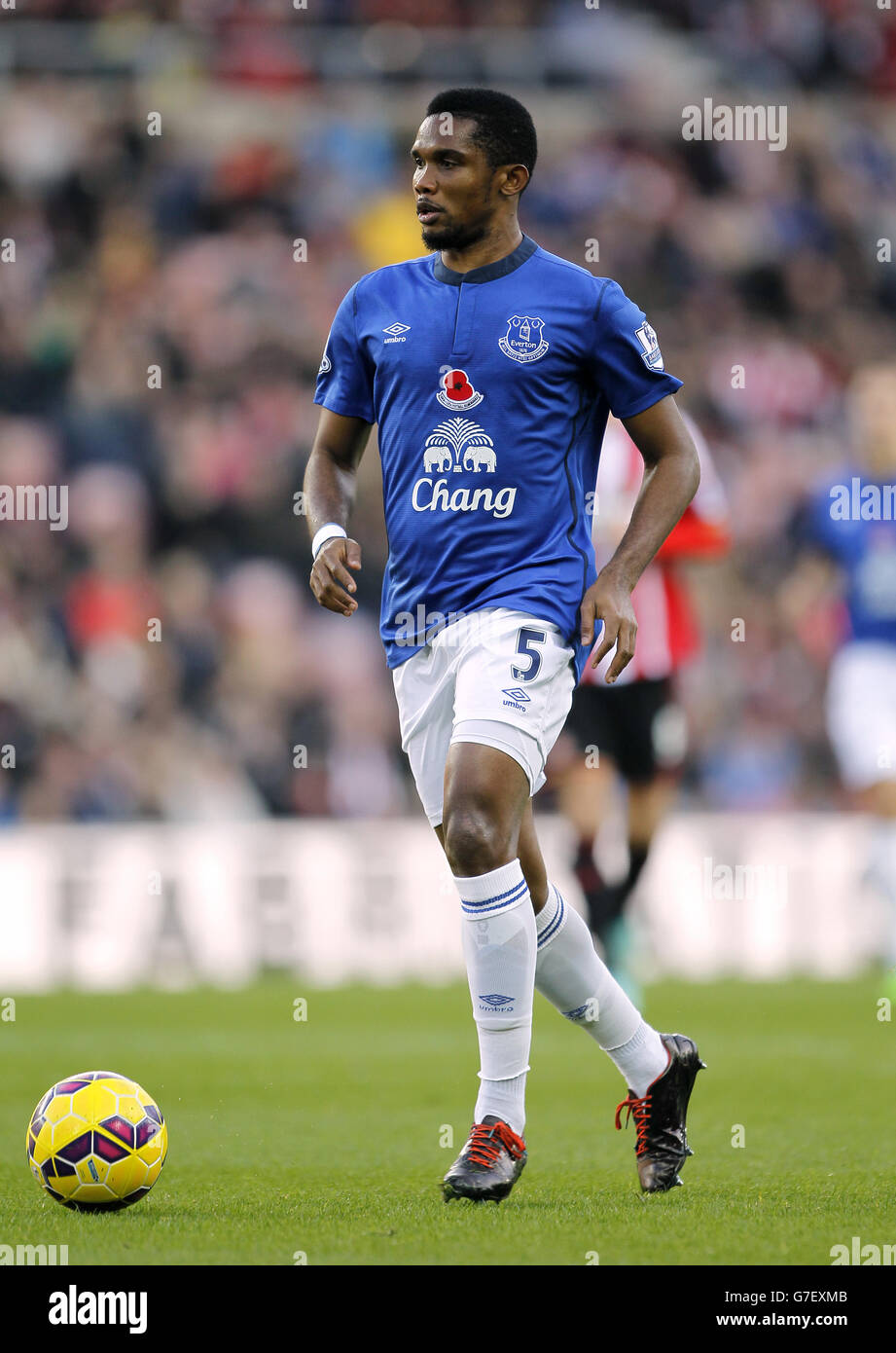 Football - Barclays Premier League - Sunderland / Everton - Stade de lumière. Samuel ETO'o d'Everton Banque D'Images